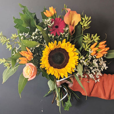 Willow flowers Bouquet - with sunflowers