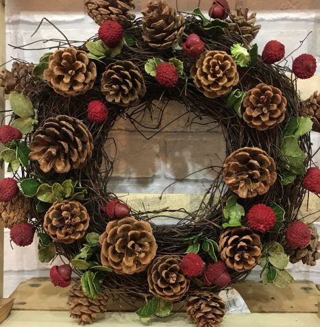 Wreath 10inch - Fresh Fir Decorated Christmas